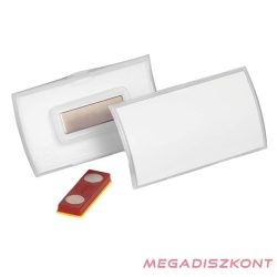   Névjegykitűző DURABLE Click Fold 40x75 mm mágneses elfordulásmentes átlátszó