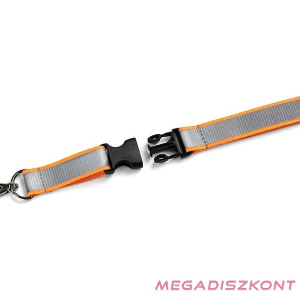 Nyakpánt DURABLE biztonsági zárral 20 mm fényvisszaverős szürke-narancs