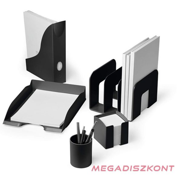 Kockatömbtartó DURABLE Eco műanyag 10x10 cm töltött fekete