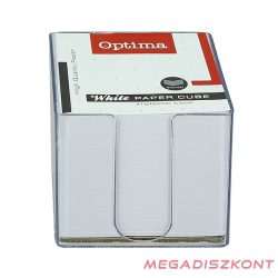 Kockatömb fehér OPTIMA 9x9x9 cm műanyag tartóban