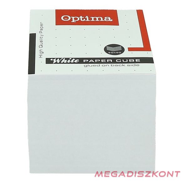 Kockatömb fehér OPTIMA 9x9x9 cm ragasztott