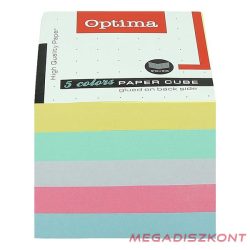 Kockatömb színes OPTIMA 9x9x9 cm ragasztott