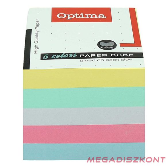Kockatömb színes OPTIMA 9x9x9 cm ragasztott