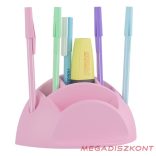 Írószertartó ICO Smart műanyag pasztell rózsa