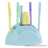 Írószertartó ICO Smart műanyag pasztell kék