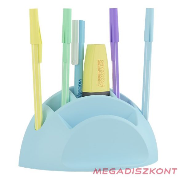 Írószertartó ICO Smart műanyag pasztell kék
