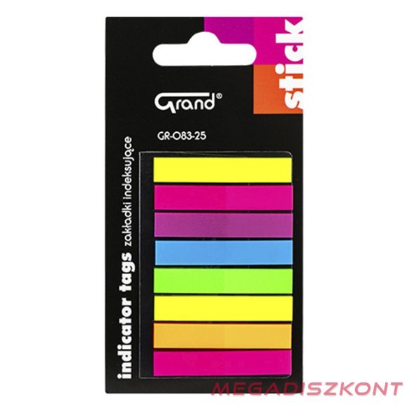 Oldaljelölő GRAND GR-083-25 műanyag vegyes szín 8x25 lap