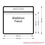 Azonosítókártya tartó Vinyl tasak 90x60mm fekvő áttetsző