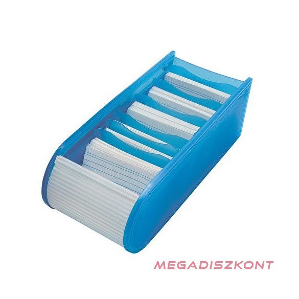 Kartotékozó WEDO műanyag 500 db-os fekvő kék