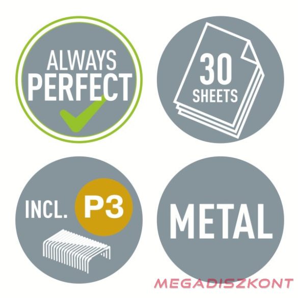 Tűzőgép LEITZ Wow 5566 elektromos asztali 10 lap No.10 kék