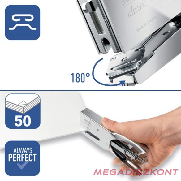 Tűzőgép RAPID K1 Classic fém kézi 50 lap 24/8 króm