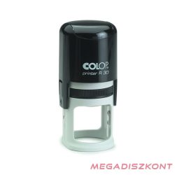 Bélyegző COLOP Printer R30 kör fekete ház fekete párna