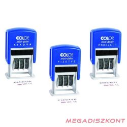   Bélyegző dátum COLOP S160L Fizetve kék ház dátum piros-kék felirat