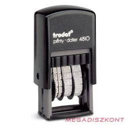   Bélyegző dátum TRODAT 4810 MA fordított számmal megjelenített fekete ház fekete párna