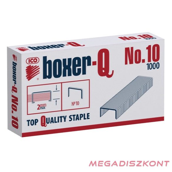 Tűzőkapocs BOXER Q No.10 1000 darabos