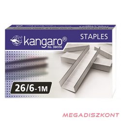 Tűzőkapocs KANGARO 26/6 1000 darabos