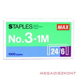 Tűzőkapocs MAX 24/6 1000 darabos