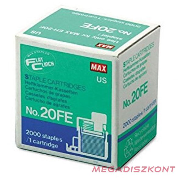 Tűzőkapocs patron MAX No.20FE elektromos 2000 darabos