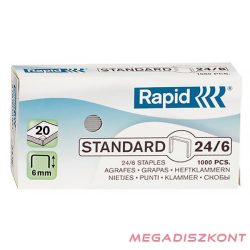 Tűzőkapocs RAPID 24/6 1000 darabos