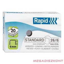 Tűzőkapocs RAPID 26/6 1000 darabos