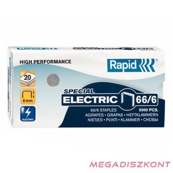 Tűzőkapocs RAPID 66/6 elektromos 5000 darabos