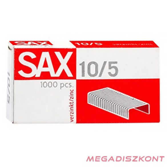 Tűzőkapocs SAX 10/5 cink 1000 darabos
