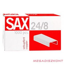 Tűzőkapocs SAX 24/8 réz 1000 darabos