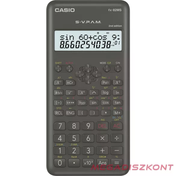 Számológép tudományos CASIO FX-82MS2E 240 funkciós2 soros 10+2 digit