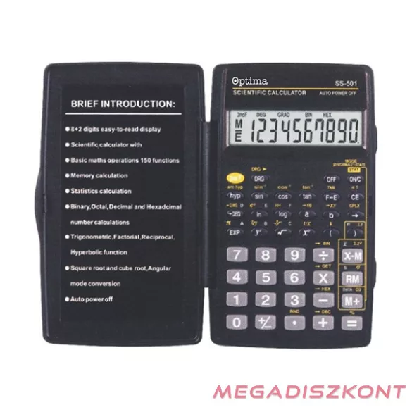 Számológép tudományos OPTIMA SS-501 56 funkciós 10 digit