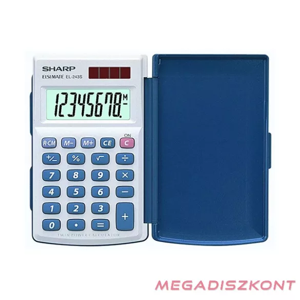 Számológép zseb SHARP EL-243S 8 digit