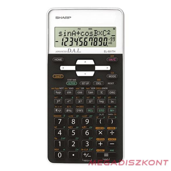 Számológép tudományos SHARP EL-531THBWG 272 funkciós 2 soros 12 digit fehér