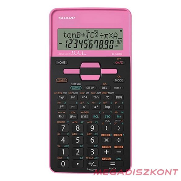 Számológép tudományos SHARP EL-531THBPK 272 funkciós 2 soros 12 digit rózsaszín