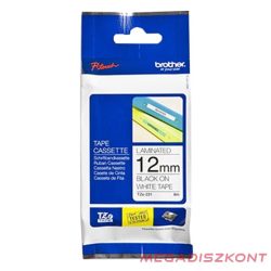   Feliratozó szalag BROTHER TZe-231 12mmx8m laminált fehér alapon fekete írásszín