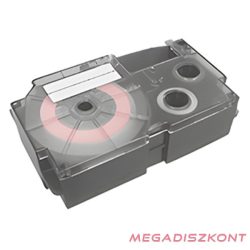   Feliratozó szalag CASIO XR-18RD1 18mmx8m piros alapon fekete írásszín