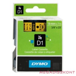   Feliratozó szalag DYMO D1 9mm x 7m sárga alapon fekete írásszín