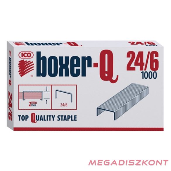 Tűzőkapocs BOXER-Q 24/6 1000 darabos