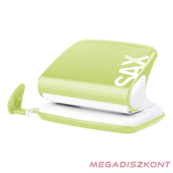 Lyukasztó SAX 318 Design 2 lyukú fém 20 lap világoszöld