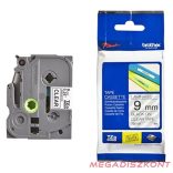 Feliratozó szalag BROTHER TZe-121 9mmx8m laminált átlátszó alalpon fekete írásszín