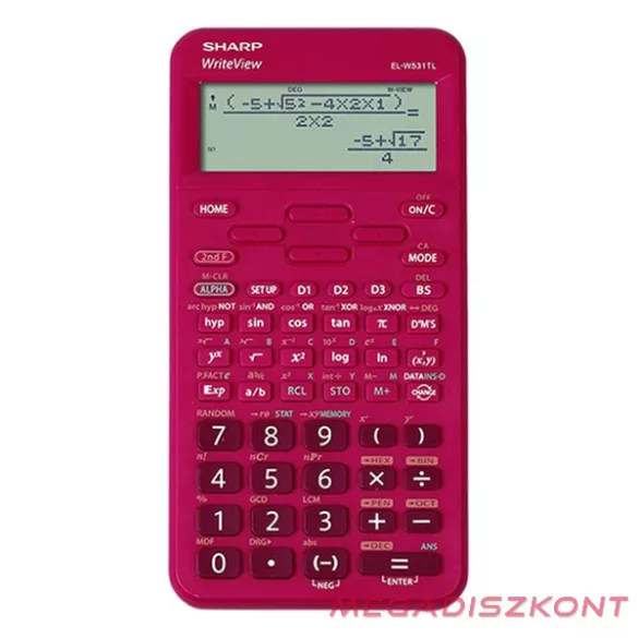 Számológép tudományos SHARP EL-W531TLBR 420 funkciós 12 digit piros