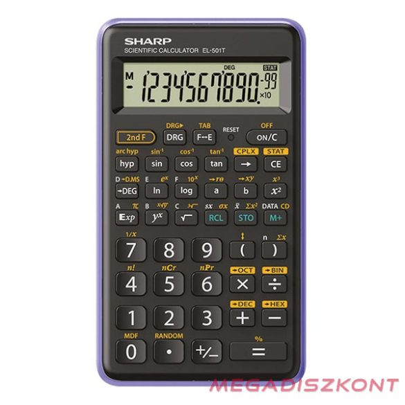 Számológép tudományos SHARP EL-501XBVL 146 funkciós 12 digit lila