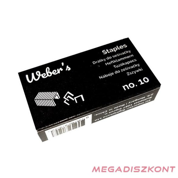 Tűzőkapocs WEBER'S No.10 1000 darabos