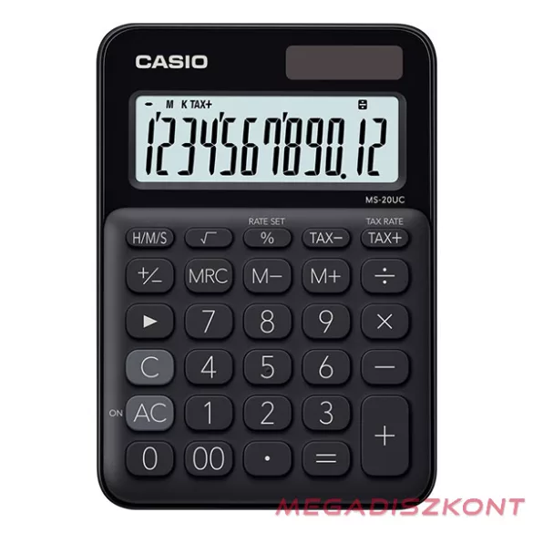 Számológép asztali CASIO MS 20 UC 12 digit fekete