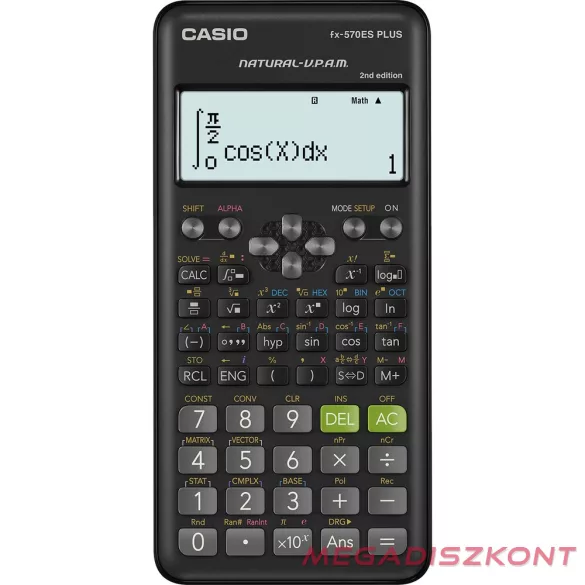 Számológép tudományos CASIO FX 570ES PLUS 2E 417 funkciós 4 soros 15 digites fekete