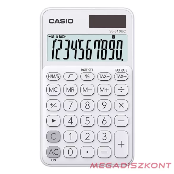 Számológép zseb CASIO SL 310 UC 10 digit fehér