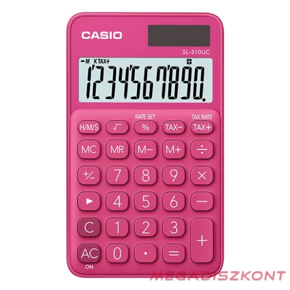 Számológép zseb CASIO SL 310 UC 10 digit piros