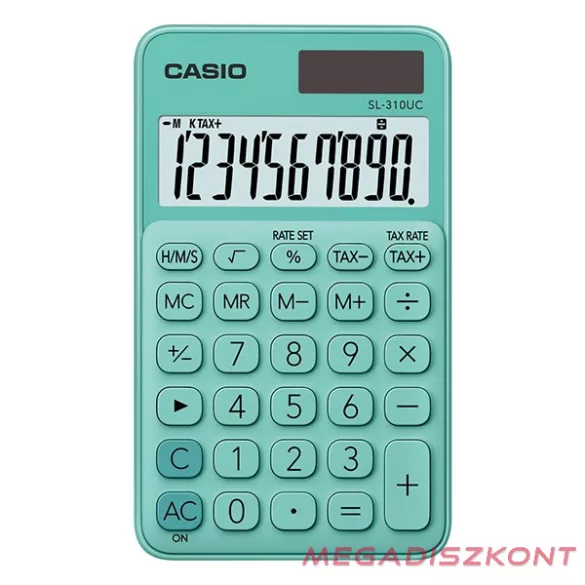Számológép zseb CASIO SL 310 UC 10 digit zöld