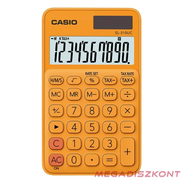 Számológép zseb CASIO SL 310 UC 10 digit narancs