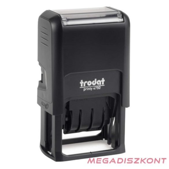Bélyegző TRODAT Printy 4.0 4750 dátum ISO számmal fekete párna