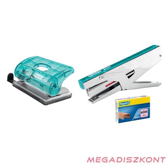 Lyukasztó RAPID Colour Breeze mini 2 lyukú kék