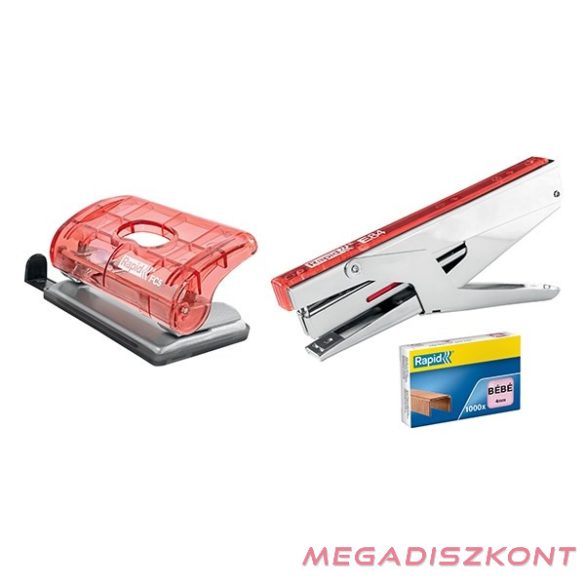 Lyukasztó RAPID Colour Breeze mini 2 lyukú korall